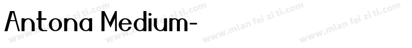 Antona Medium字体转换